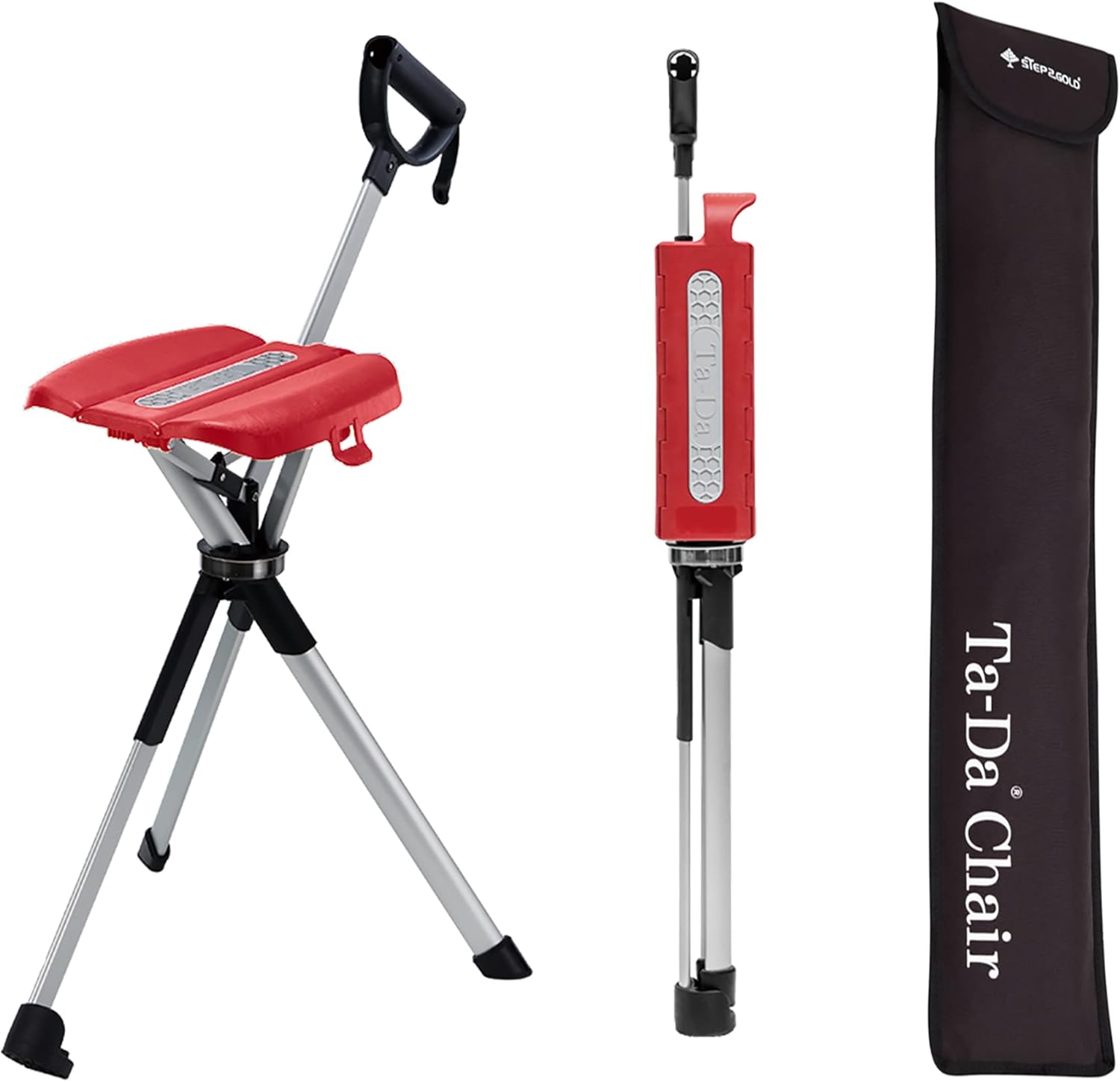 STEP2GOLD Ta-Da Chair Series 2: Portable Walking Stick & Seat