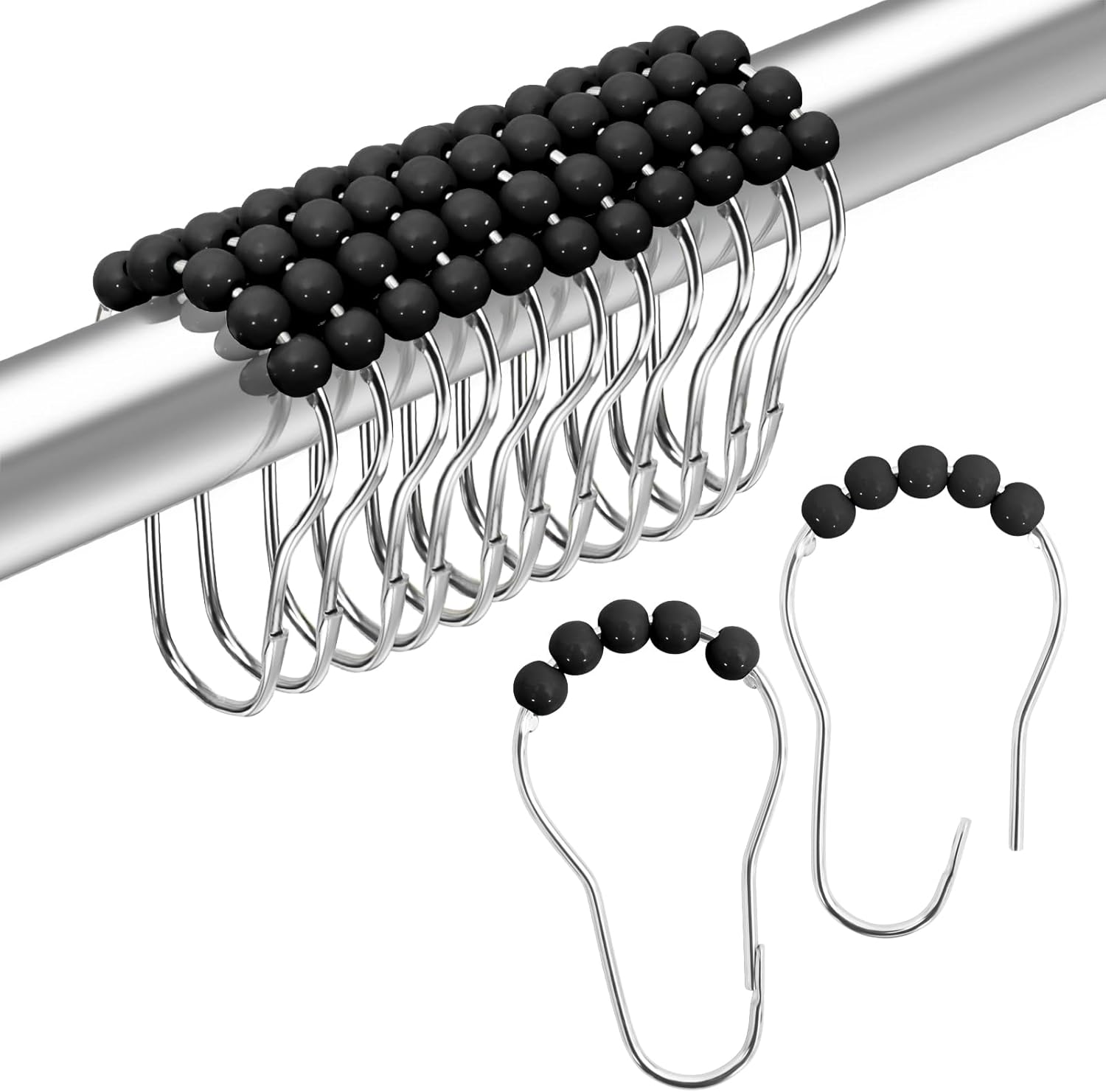 Rust-Proof Shower Hooks for Elegant Bathroom