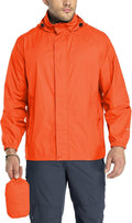 Packable Rain Jacket Men's Lightweight Waterproof Rain Shell high