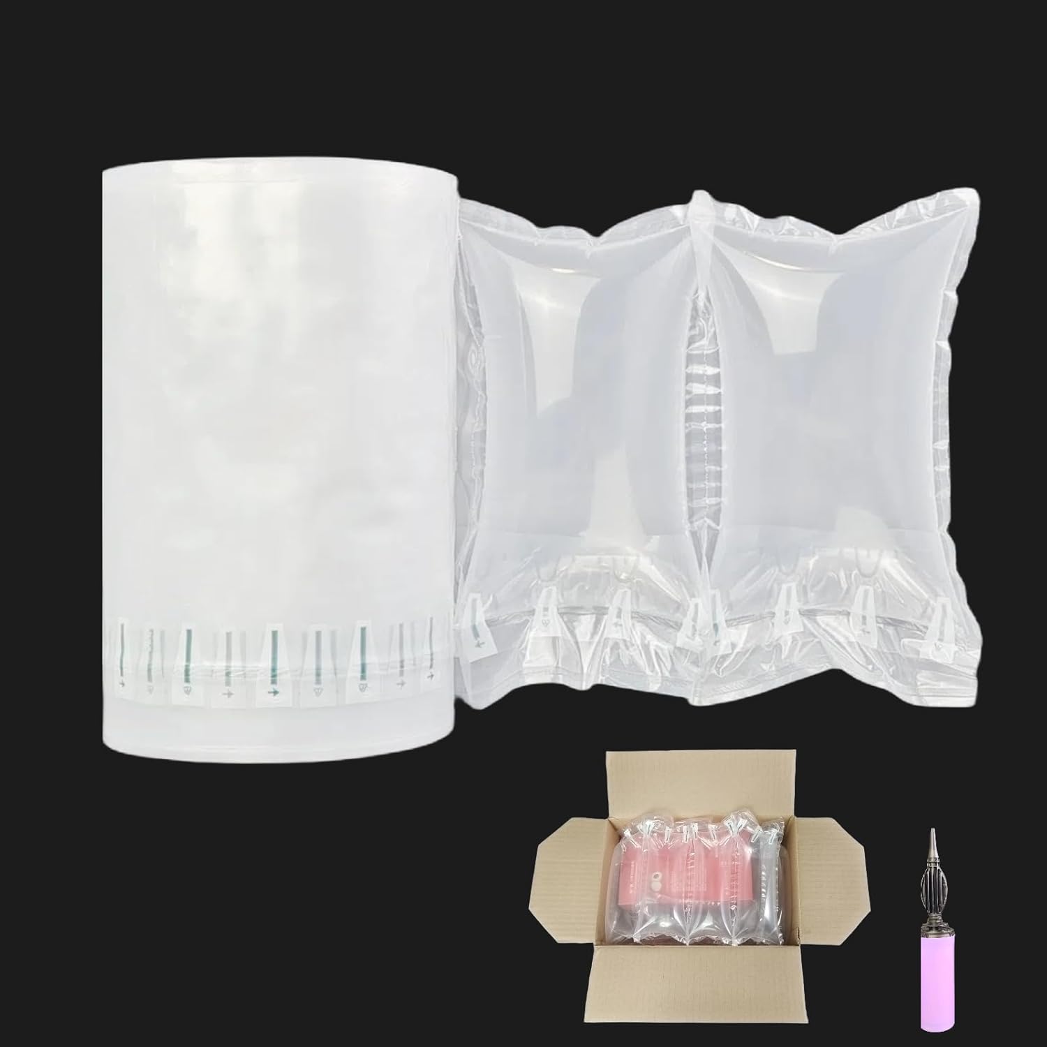 Air Packing Pillows 500 Count for Shipping with Manual Pump