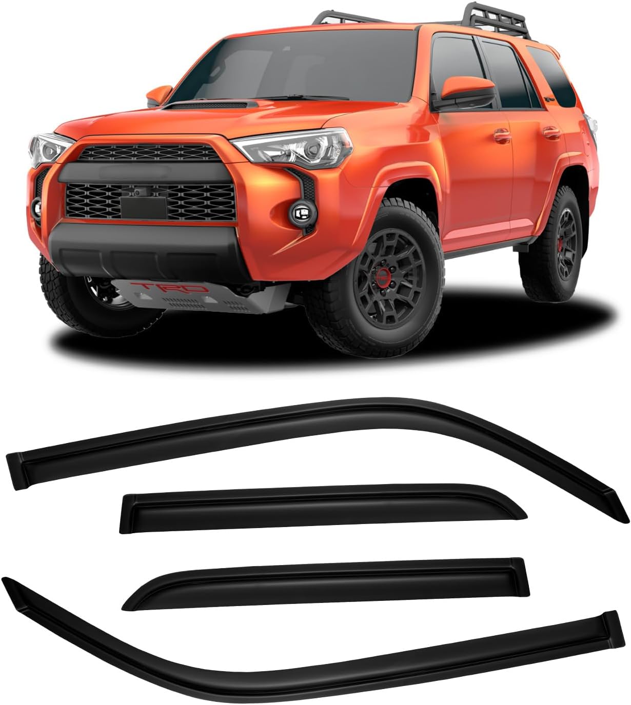 Window Visor for 2010-2024 Toyota 4Runner - Dark Smoke Shields