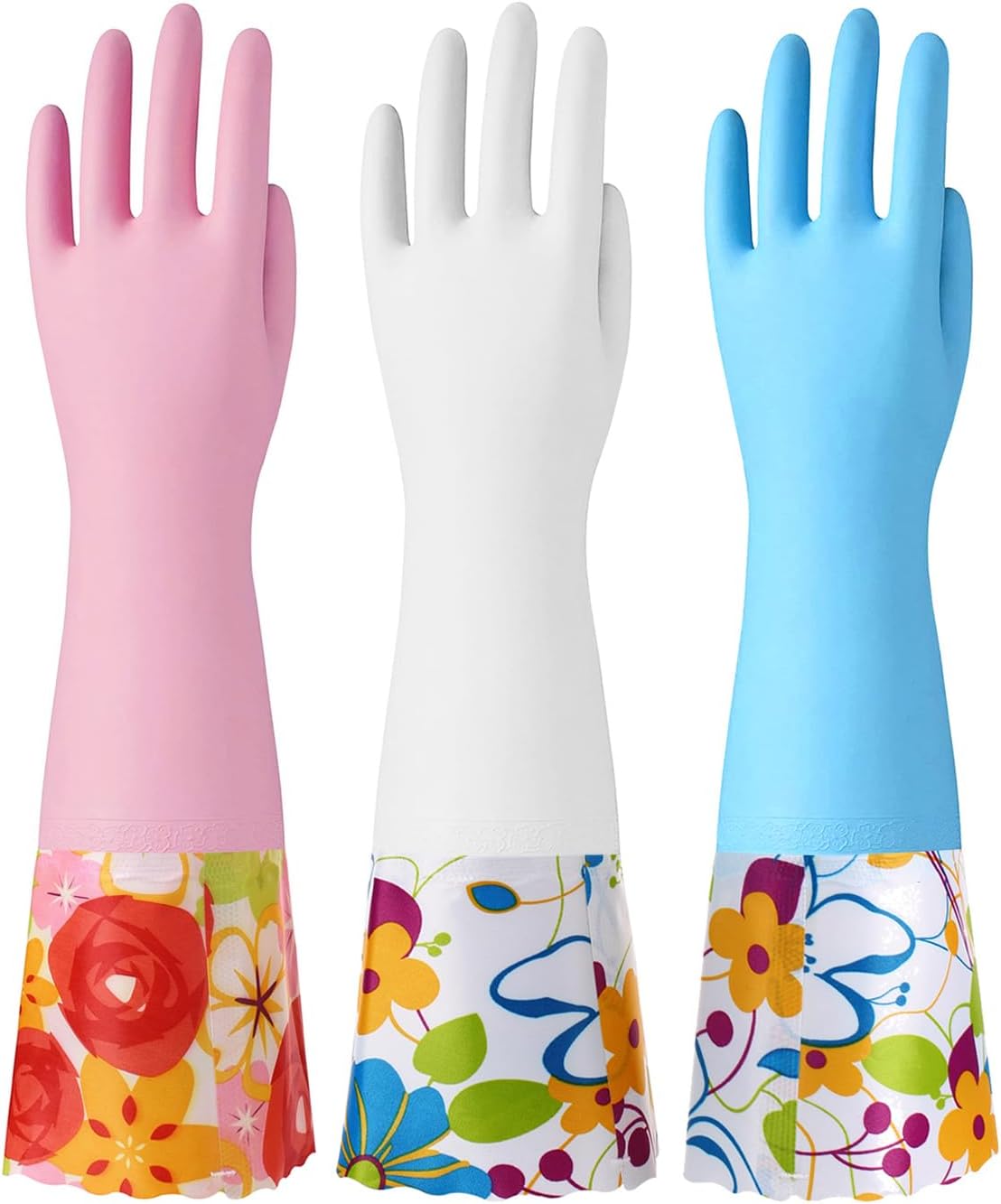 Bamllum Rubber Cleaning Gloves Set - Non-Slip Grip