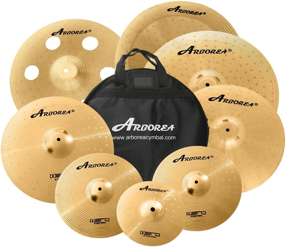 Arborea Cymbal Pack for Drum 8 pcs Brilliant Gold Hero Series