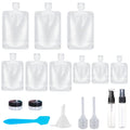 Travel Pouches for Toiletries 17 Pack - TSA Approved Leak-Proof Set