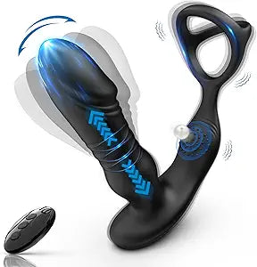 Thrusting Anal Vibrator Prostate Massager with Remote Control