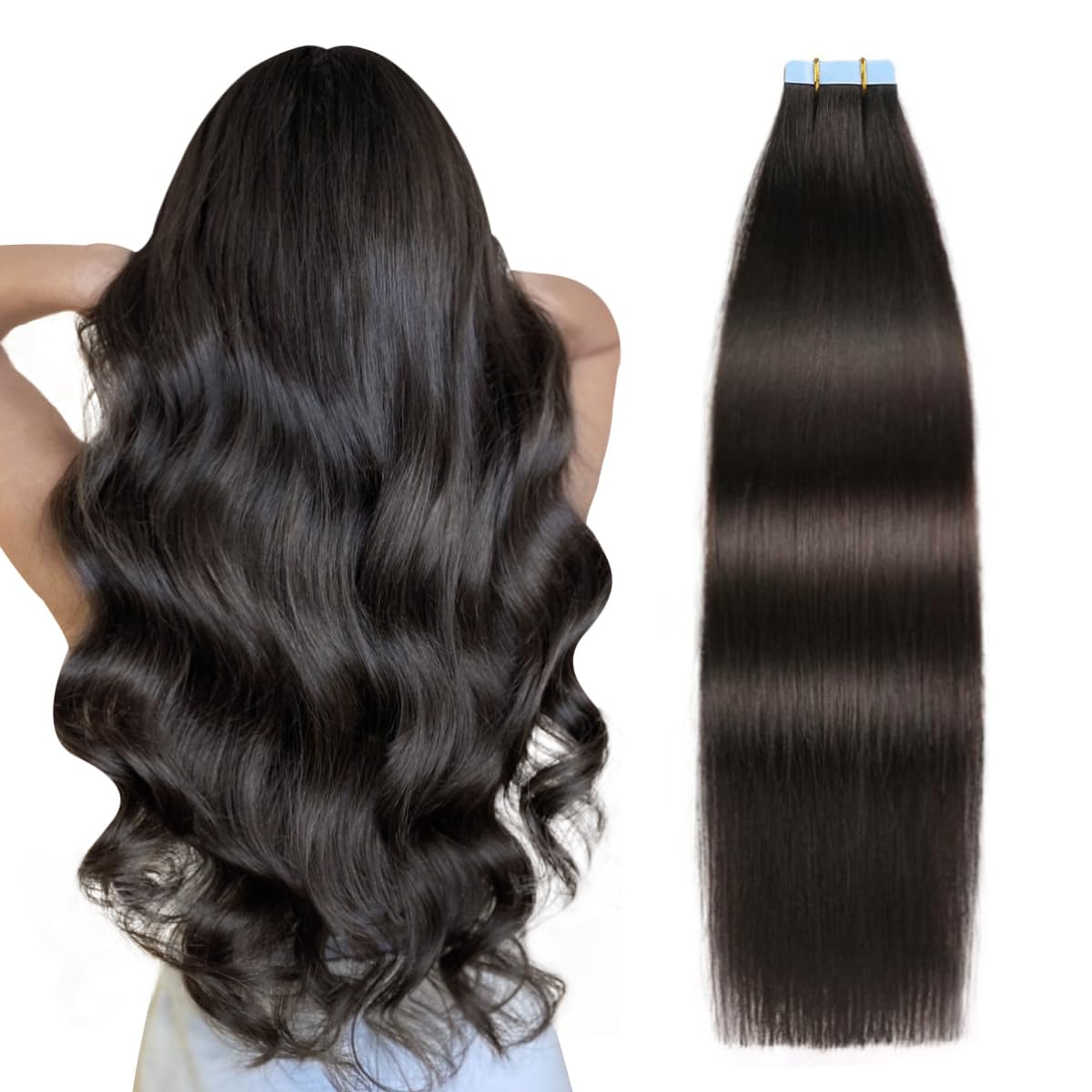 SUYYA Tape in Hair Extensions 100% Remy Human Hair 16 in