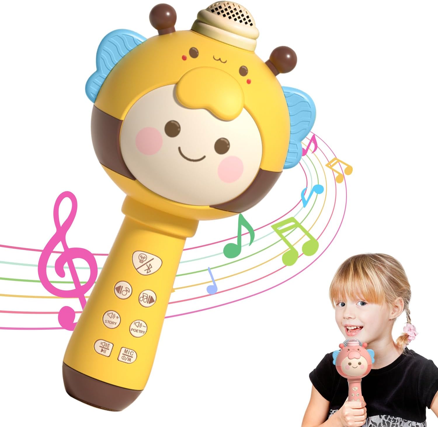 Vamosoun Kids Karaoke Mic - Portable Fun for Little Singers