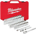 Milwaukee 1/4in Ratchet & Socket Set - Smooth 90-Tooth Action