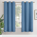 Denim Blue Blackout Curtains 72 in Length - Thermal Insulated Drapes