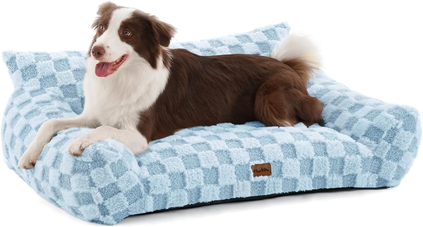Comfortable Faux Fur Dog Couch Bed for Relaxation and Sleep