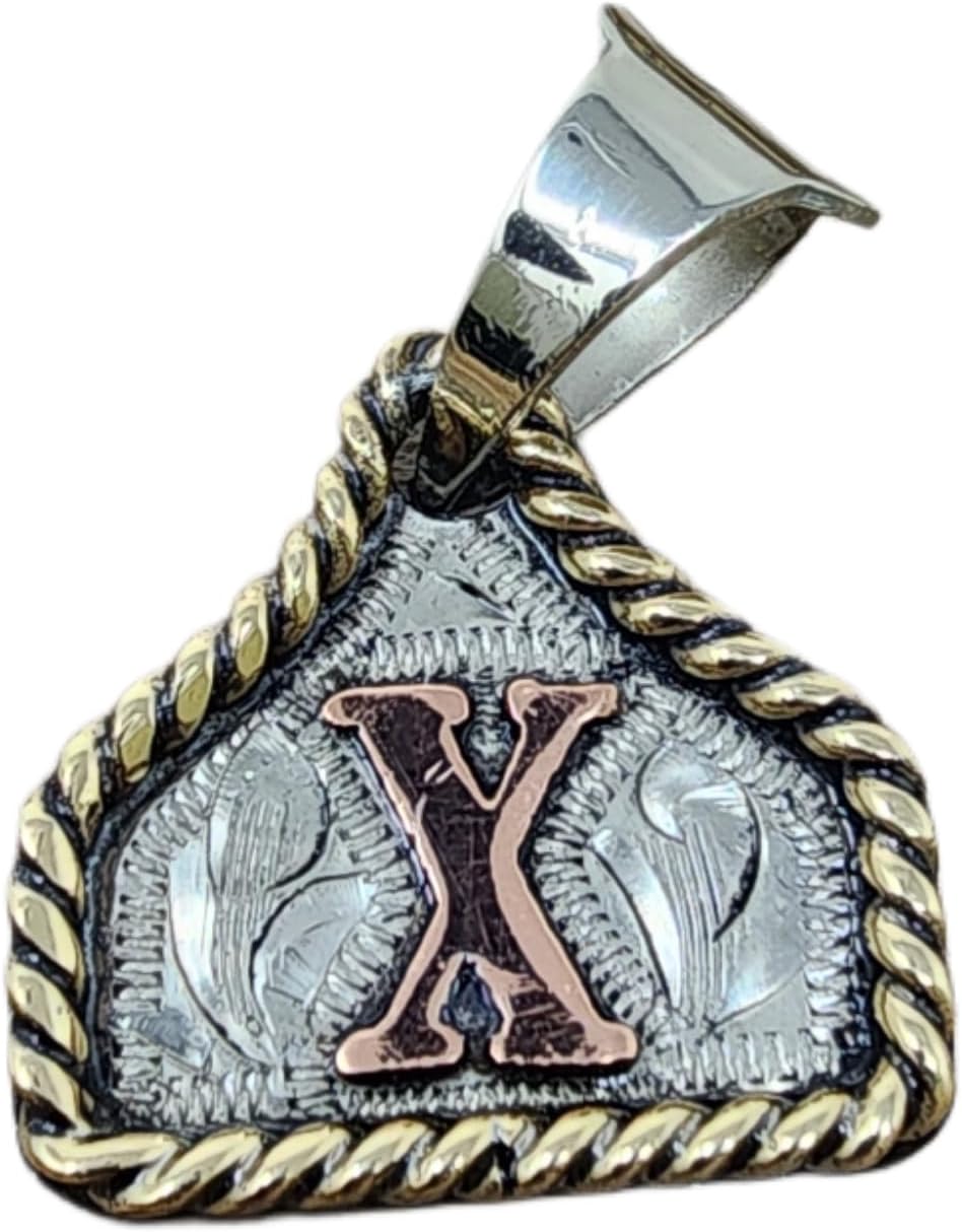 Handmade Cow Tag Copper Initial Necklace for Unique Style