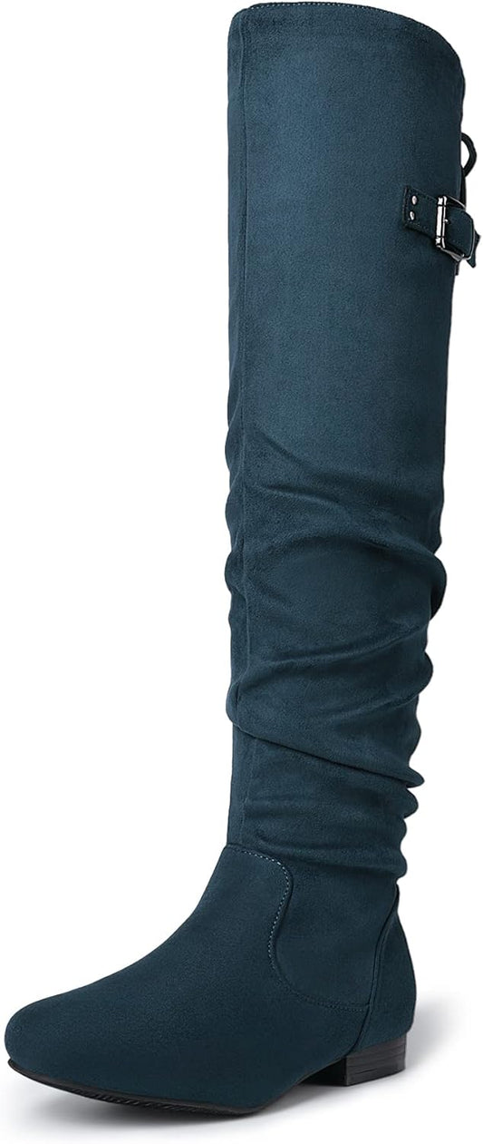 DREAM PAIRS Women's Suede Over The Knee Thigh High Winter Boots