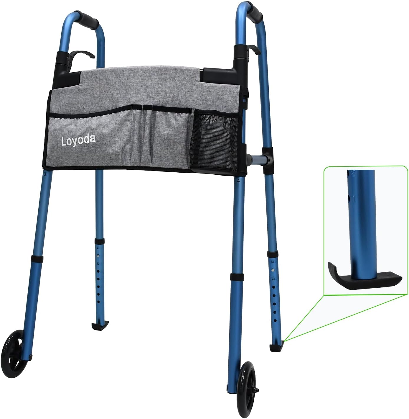 Folding Walkers for Seniors - Lightweight Medical Walker with Wheels