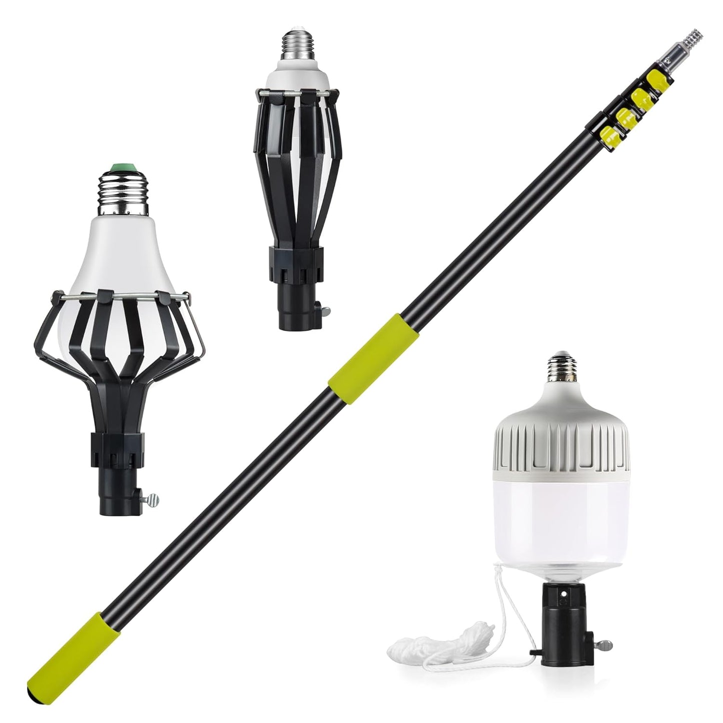 Light Bulb Changer for High Ceilings, 4-18FT Adjustable Tool