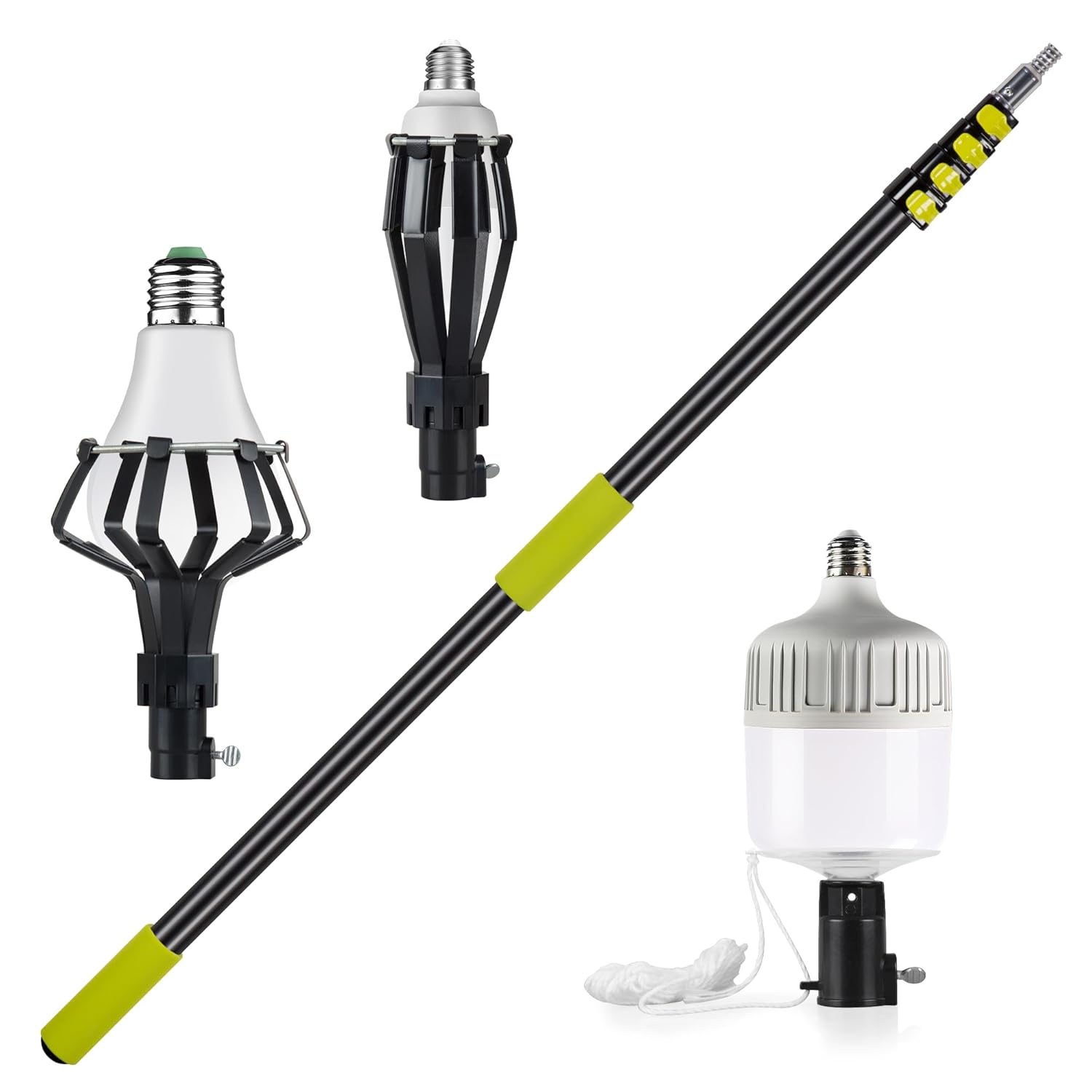 Light Bulb Changer for High Ceilings, 4-18FT Adjustable Tool