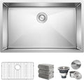 Kitchen Sink 30x18 in Undermount Stainless Steel Single Bowl - Durable