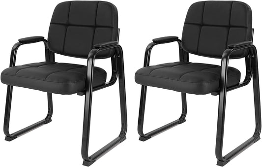 CLATINA Classic Reception Chair with Padded Armrests for Comfort