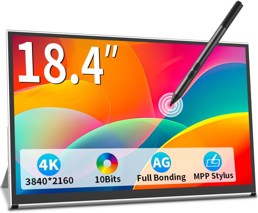 18.4 4K Touchscreen Monitor: Crisp Clarity & Precision