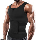 Men Neoprene Sauna Waist Trainer Vest Tank Top - Double Compression