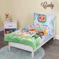 CoComelon 4-Piece Toddler Bedding Set - Cute as a Rainbow