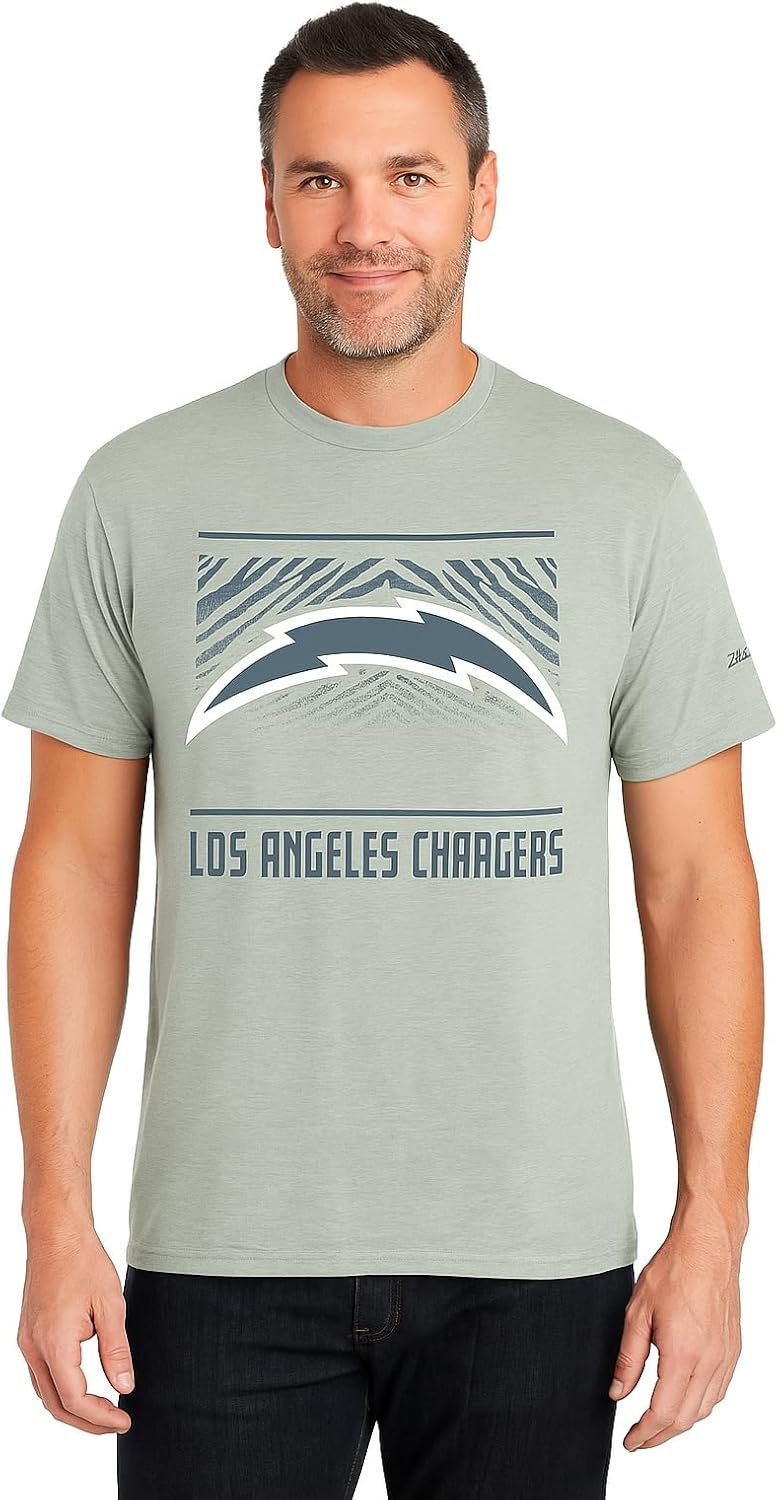 Zubaz NFL Men's Short Sleeve Team Graphic T-Shirt for Fans