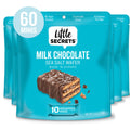 Milk Chocolate Crispy Wafers Minis - 60 Pack, Sea Salt & Lower Sugar