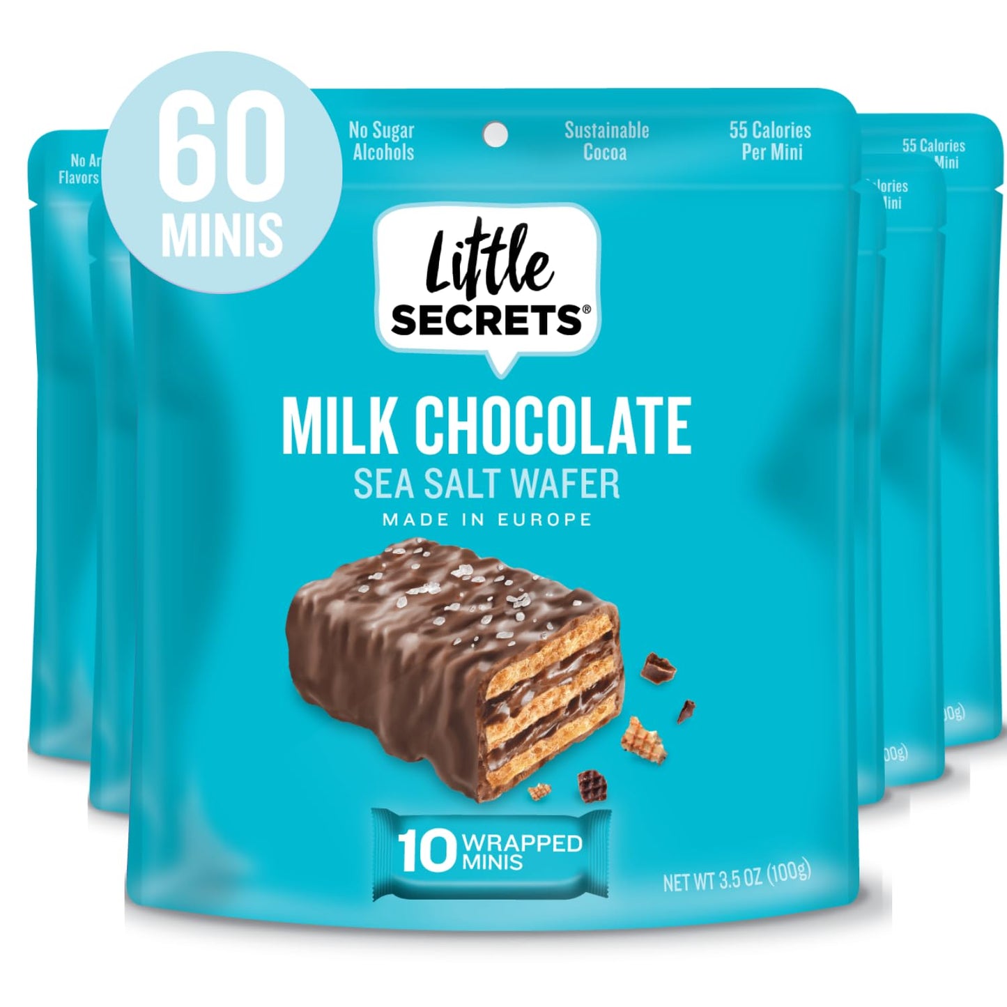 Milk Chocolate Crispy Wafers - Little Secrets Mini Bars