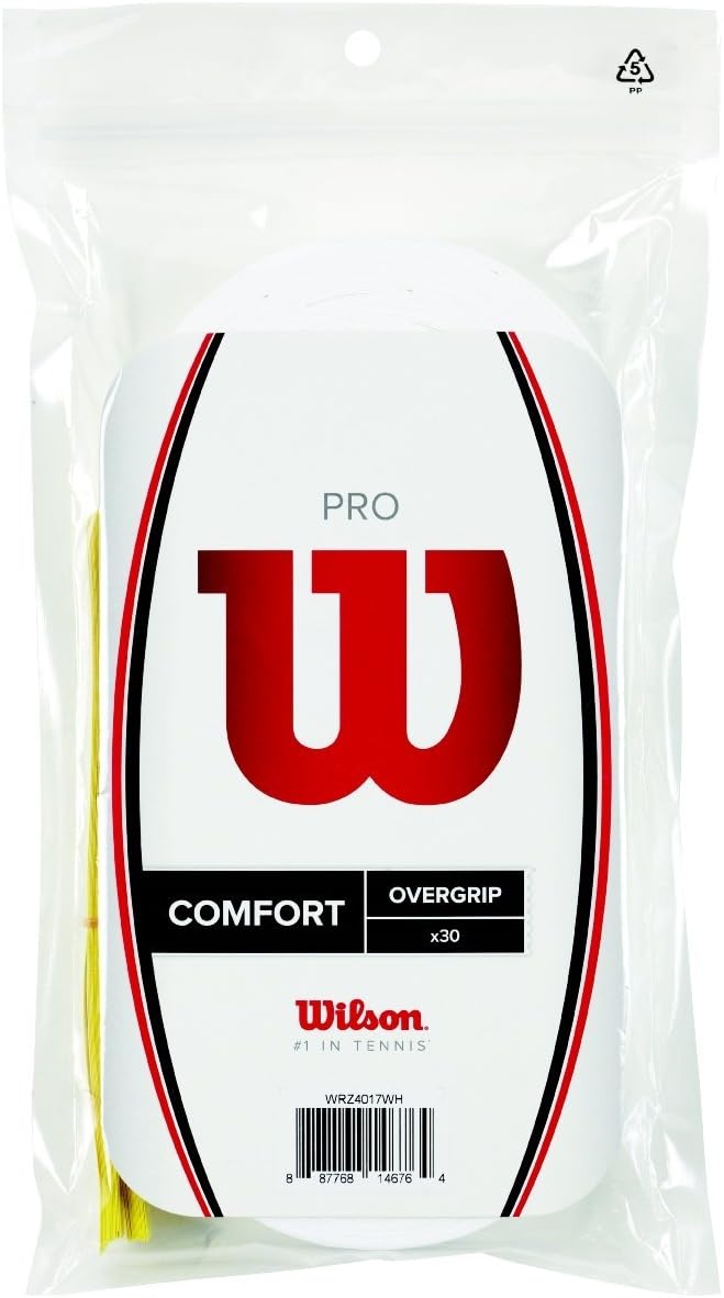 Wilson Pro Overgrip Comfort 30 Pack - Perfect for Tennis Players