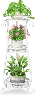 3 Tier Metal Plant Stand Indoor Outdoor - Space-Saving Corner Display