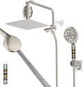 Filtered Shower Head Combo 10in High Pressure Rainfall - Spa Shower