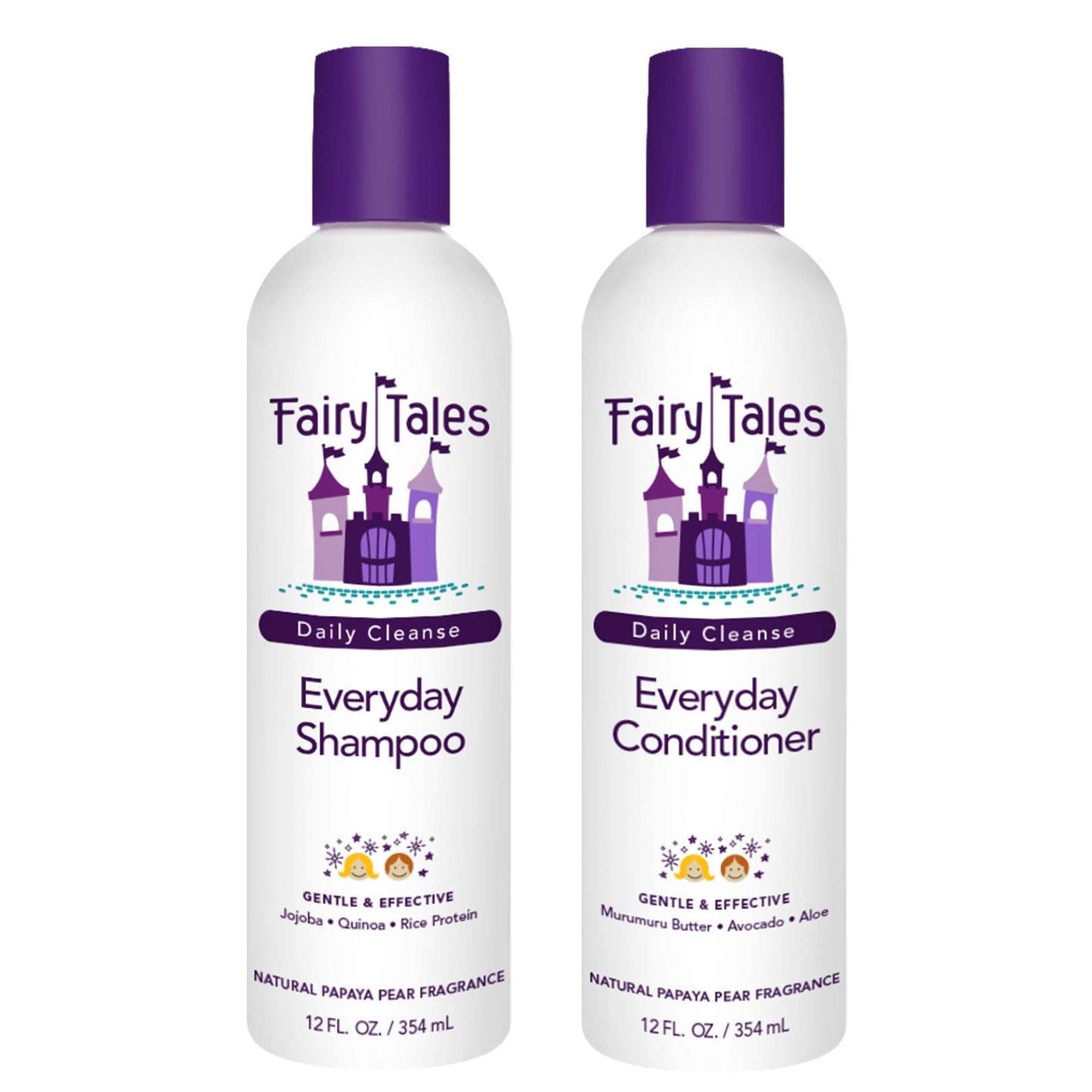 Fairy Tales Kids Shampoo + Conditioner Set - Gently Hydrating, Tangle-Free Formula