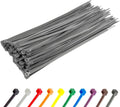 GTSE 18 in Silver Heavy Duty Zip Ties 100 Pack - Durable 175lb