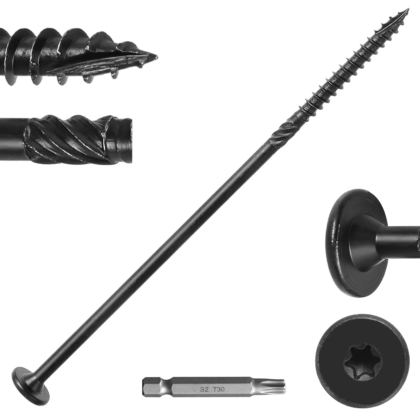 Durable #14 x 8 Wood Structural Lag Screws for Decking Projects