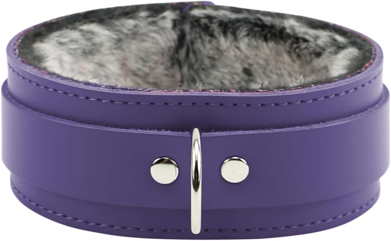 Arcadia Collar Handmade Premium Latigo Leather Fur Collar