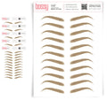 Shaped Ash Brown 5 Pack Temporary Eyebrow Tattoos - Natural Strokes