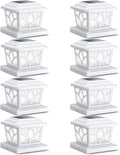 Solar Post Cap Lights 40 LED 4 Modes for 4x4 5x5 6x6 Posts - 8 Pack