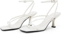 PiePieBuy Women's Lace Up Heeled Sandals Square Flip Flop - Kitten