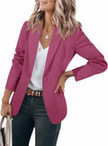 Womens Casual Blazer Open Front Long Sleeve - Office Suit Jacket