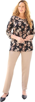 Women's Plus Size Suprema Pant - Comfortable Everyday Pull-On Casual