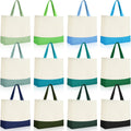 Canvas Tote Bags 12 Pack 18.5 x 15 in - Reusable Grocery & Travel