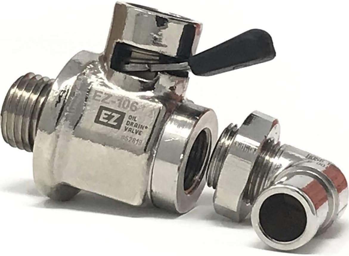 EZ Oil Drain Valve for Fast and Clean Oil Changes with Hose End