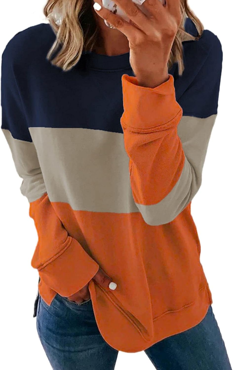 Cozy CNFUFEN Crewneck Sweatshirt for Stylish Fall Comfort