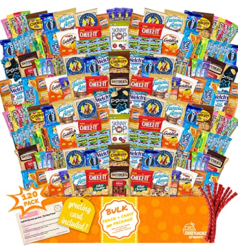 Halloween Snack Box Variety Pack for All Ages - 120 Count