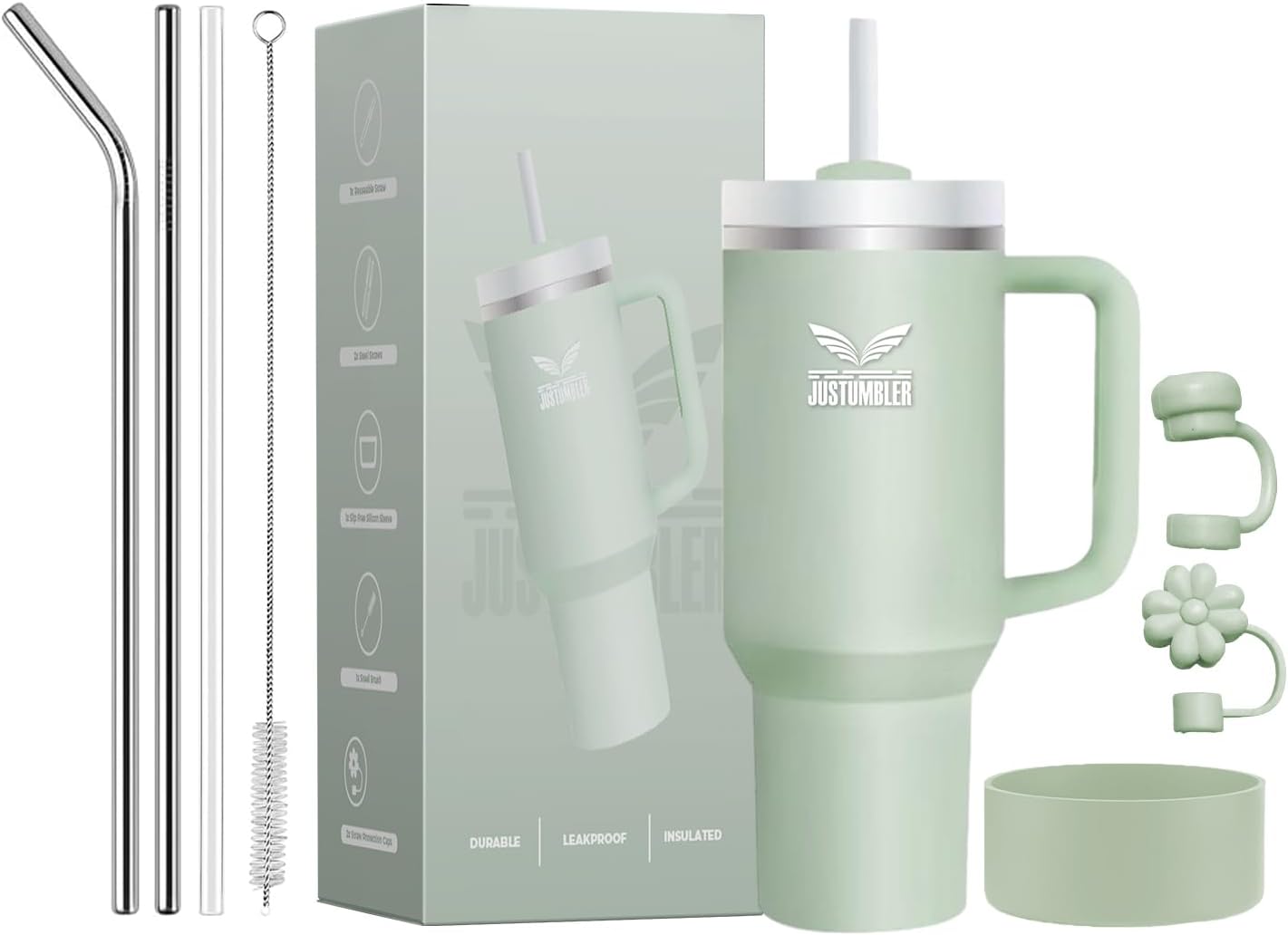 40 Oz Tumbler with Handle - Insulated & Leak Proof Design