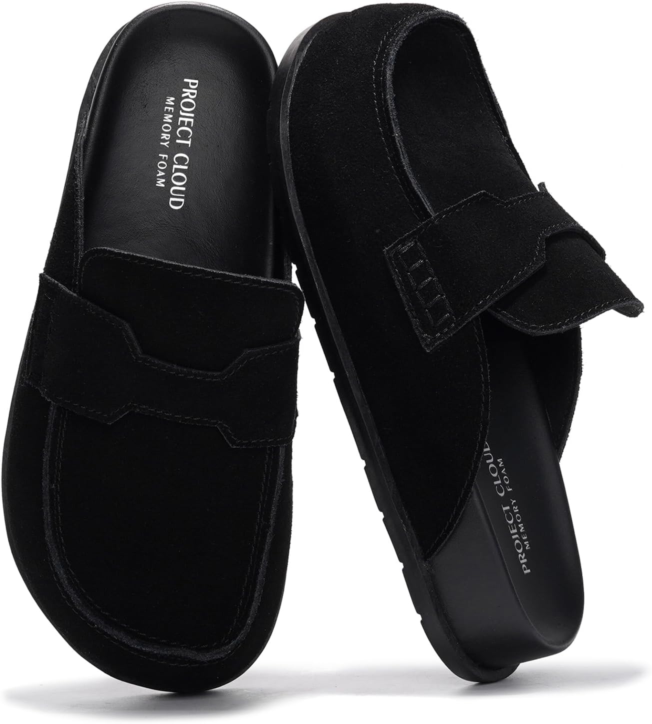 Project Cloud Genuine Suede Womens Clog with Memory Foam Support