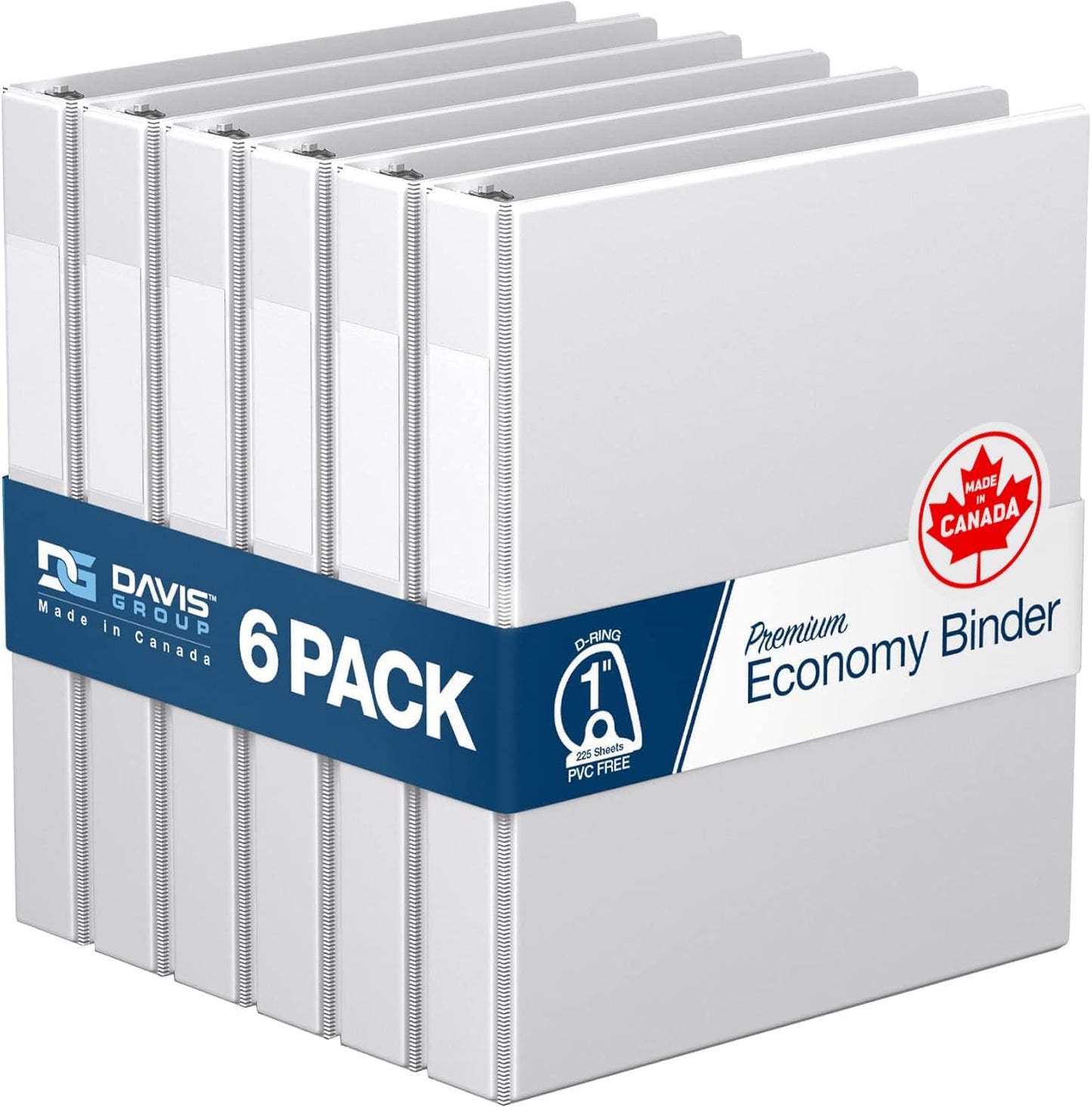 Premium Economy 6-Pack 3-Ring Binders for School or Office