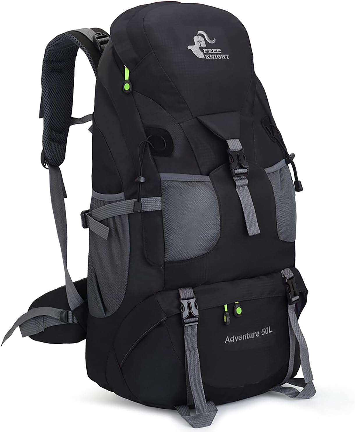 Bseash 50L Water-Resistant Hiking Backpack - Lightweight & Durable