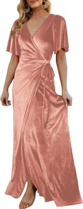 Women's Luxurious Wrap Dress in Velvet for Elegant Occasions