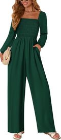 Jumpsuits for Women Long Sleeve Wide Leg Rompers - Dressy Casual