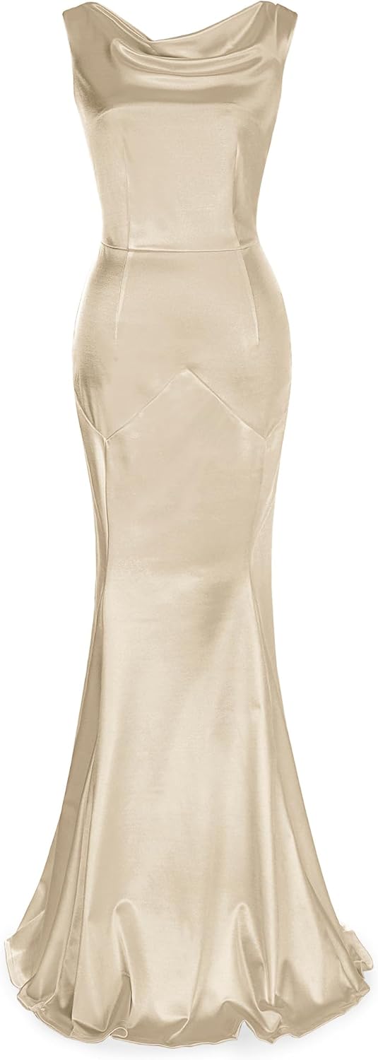 Elegant Mermaid Sleeveless Gown for Formal Evening Events